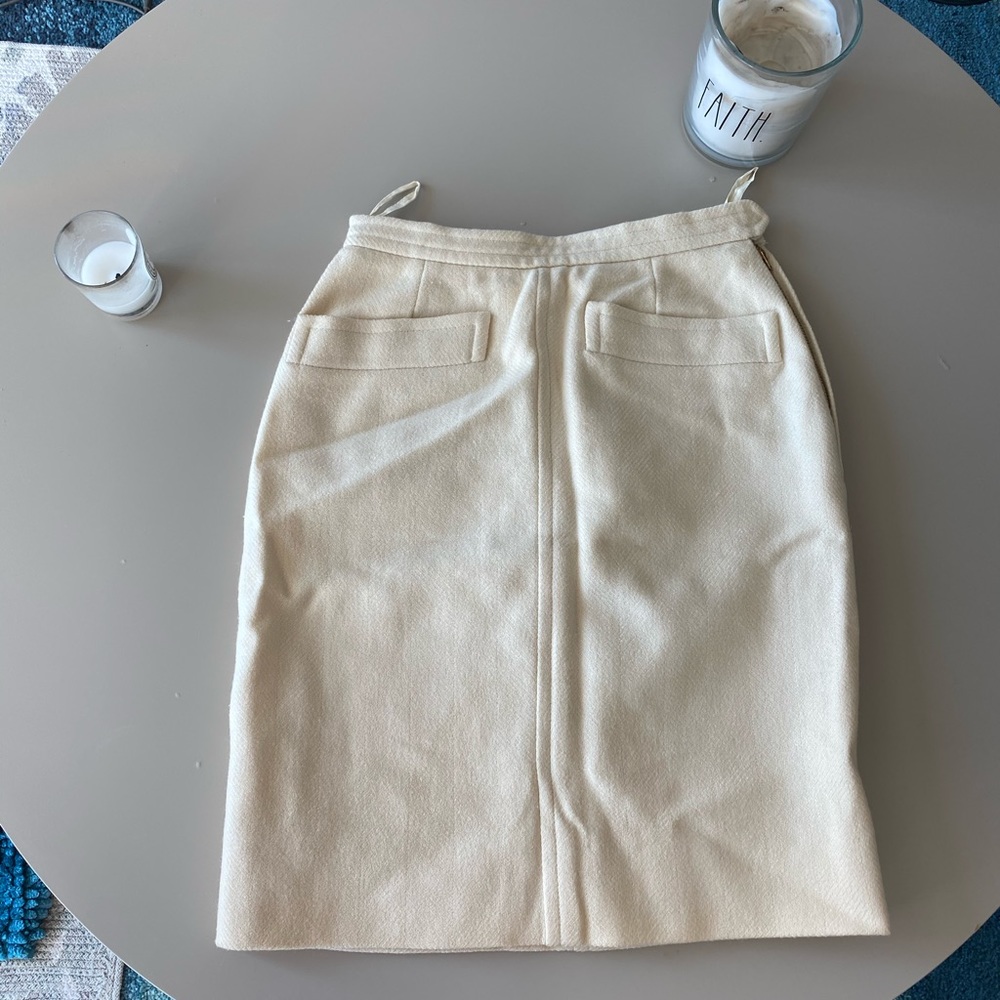 Authentic Saint Laurent Wool Skirt Cream White!